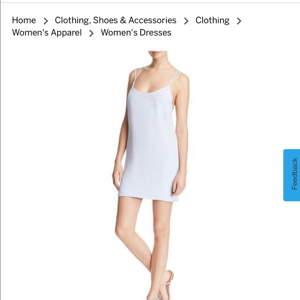 Womens Mineral Crepe Backless Slip Dress